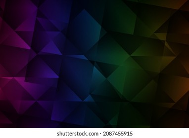 Dunkles mehrfarbiges, abstraktes Mosaikmuster mit Vektorgrafik. Ein Muster mit polygonalen Formen. Neuer Stil für Ihr Business-Design.