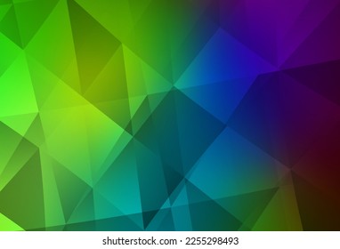 Dark Multicolor vector abstract mosaic background. Modern abstract illustration with triangles. Completely new template for your banner.