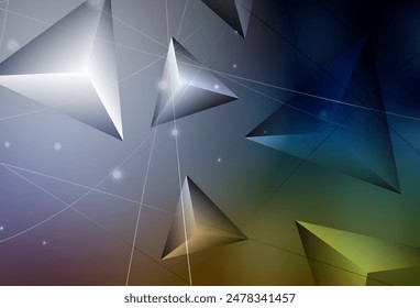 Dark Multicolor Vektorgrafik abstrakte Mosaik-Hintergrund. Leuchtende bunte Illustration mit Dreiecken. Brandes neues Design für Ihr Unternehmen.