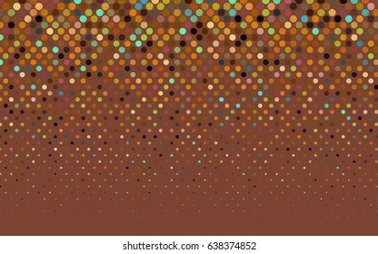 Dark Multicolor vector abstract pattern with circles. Geometry template for your business design. Background with colored spheres.