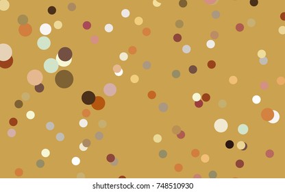 Dark Multicolor vector abstract pattern with circles. Geometry template for your business design. Background with colored spheres.