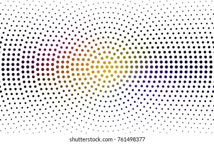 Dark Multicolor vector abstract pattern with circles. Geometry template for your business design. Background with colored spheres.