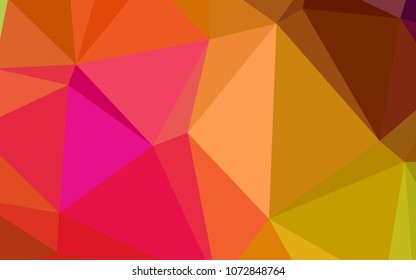 Dark Multicolor vector abstract polygonal pattern. Creative geometric illustration in Origami style with gradient. The best triangular design for your business.