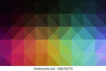 Dark Multicolor vector abstract polygonal background. Colorful illustration in polygonal style with gradient. A completely new design for your leaflet.