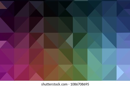 Dark Multicolor vector abstract polygonal pattern. Colorful abstract illustration with triangles. The best triangular design for your business.