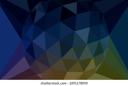 Dark Multicolor vector abstract polygonal pattern with a gem in a centre. Shining colorful illustration with triangles. A completely new design for your leaflet.