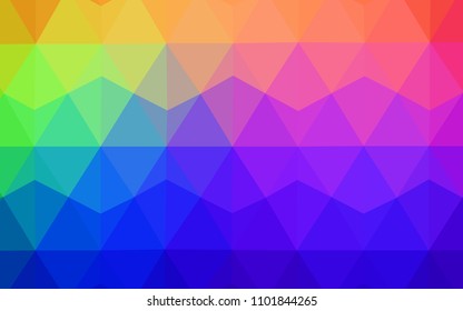 Dark Multicolor vector abstract polygonal pattern. Shining colorful illustration with triangles. New template for your brand book.