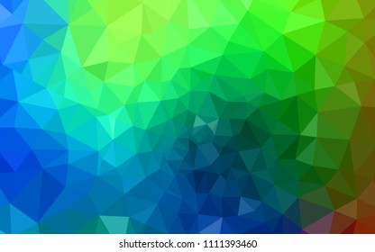 Dark Multicolor vector abstract polygonal pattern. Triangular geometric sample with gradient.  Pattern for a brand book's backdrop.