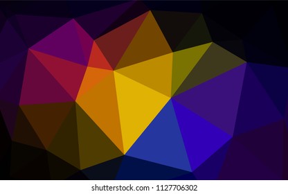 Dark Multicolor vector abstract polygonal background. Polygonal abstract illustration with gradient. Brand new design for your business.