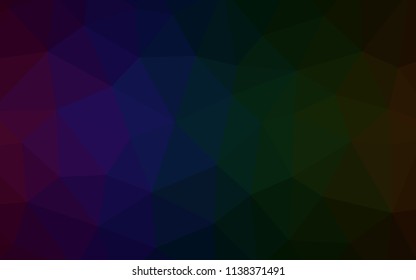 Dark Multicolor vector abstract polygonal background. Shining colorful illustration with triangles. Pattern for a brand book's backdrop.