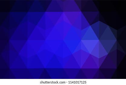 Dark Multicolor vector abstract polygonal background. Triangular geometric sample with gradient.  Pattern for a brand book's backdrop.