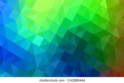 Dark Multicolor vector abstract polygonal pattern. Elegant bright polygonal illustration with gradient. Brand new style for your business design.