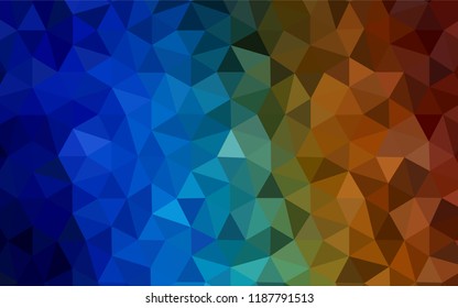 Dark Multicolor vector abstract polygonal background. Triangular geometric sample with gradient.  A new texture for your web site.
