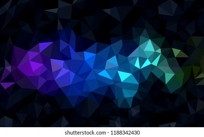 Dark Multicolor vector abstract polygonal background. A sample with polygonal shapes. Triangular pattern for your design.