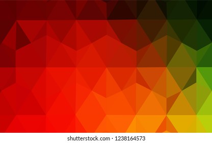 Dark Multicolor vector abstract polygonal pattern. Triangular geometric sample with gradient.  Best triangular design for your business.