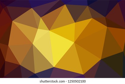 Dark Multicolor vector abstract polygonal pattern. Colorful abstract illustration with triangles. Best triangular design for your business.