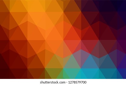 Dark Multicolor vector abstract polygonal template. Geometric illustration in Origami style with gradient.  Template for cell phone's backgrounds.