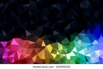 Dark Multicolor vector abstract polygonal pattern. Modern abstract illustration with triangles. Textured pattern for your backgrounds.