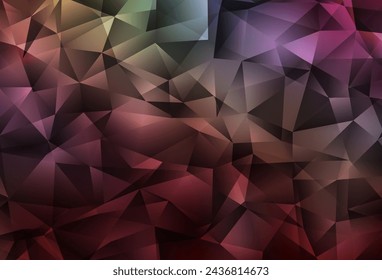 Dark Multicolor vector abstract polygonal background. Modern abstract illustration with triangles. Best triangular design for your business.