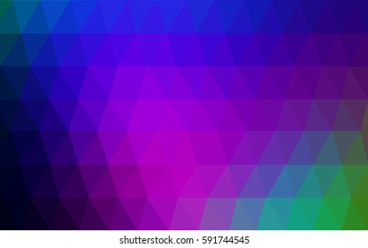 Dark Multicolor vector abstract textured polygonal background. Blurry triangle design. Pattern can be used for background.