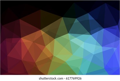 Dark Multicolor vector abstract textured polygonal background. Blurry triangle design. Pattern can be used for background.