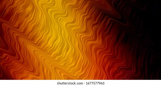 Dark Multicolor vector backdrop with bent lines. Illustration in halftone style with gradient curves. Template for your UI design.