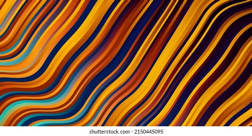 Dark Multicolor vector backdrop with bent lines. Brand new colorful illustration with bent lines. Best design for your posters, banners.