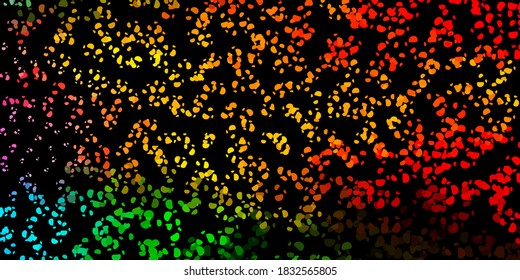 Dark multicolor vector backdrop with chaotic shapes. Modern abstract illustration with gradient random forms. Simple illustration for your web site.