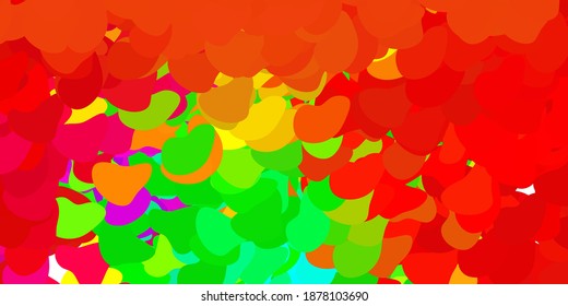 Dark multicolor vector backdrop with chaotic shapes. Colorful abstract forms with gradient in simple style. Simple illustration for your web site.