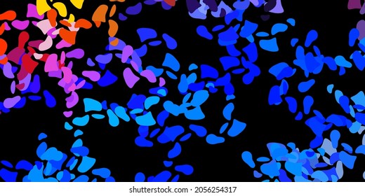 Dark multicolor vector backdrop with chaotic shapes. Colorful illustration with simple gradient shapes. Simple illustration for your web site.