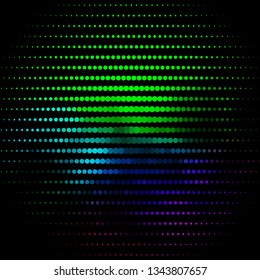 Dark Multicolor vector backdrop with circles. Colorful illustration with gradient dots in nature style. Pattern for wallpapers, curtains.