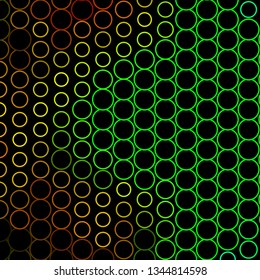 Dark Multicolor vector backdrop with circles. Glitter abstract illustration with colorful drops. Design for posters, banners.
