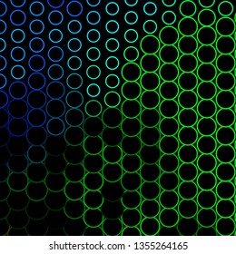 Dark Multicolor vector backdrop with circles. Abstract illustration with colorful spots in nature style. Design for posters, banners.