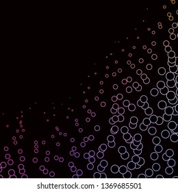 Dark Multicolor vector backdrop with circles. Abstract colorful disks on simple gradient background. Design for posters, banners.