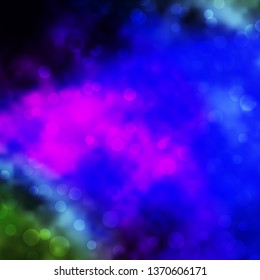 Dark Multicolor vector backdrop with circles. Illustration with set of shining colorful abstract spheres. Pattern for business ads.