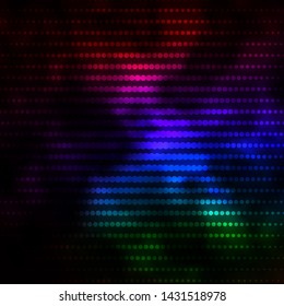 Dark Multicolor vector backdrop with circles. Glitter abstract illustration with colorful drops. New template for your brand book.