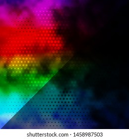 Dark Multicolor vector backdrop with circles. Modern abstract illustration with colorful circle shapes. Pattern for booklets, leaflets.