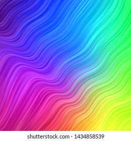 Dark Multicolor vector backdrop with circular arc. Colorful illustration with curved lines. Pattern for websites, landing pages.