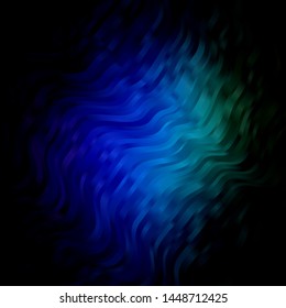 Dark Multicolor vector backdrop with circular arc. Abstract illustration with bandy gradient lines. Template for your UI design.