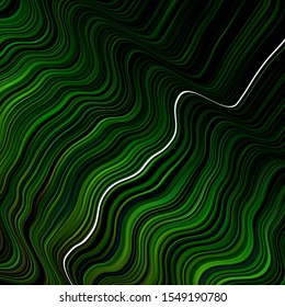 Dark Multicolor vector backdrop with circular arc. Abstract gradient illustration with wry lines. Pattern for websites, landing pages.