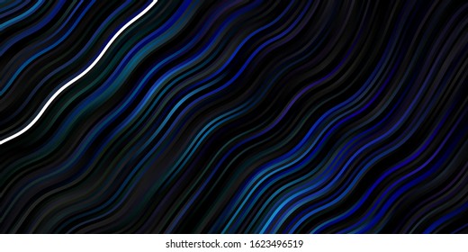 Dark Multicolor vector backdrop with circular arc. Colorful illustration with curved lines. Template for your UI design.