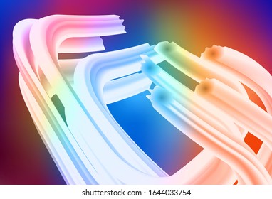 Dark Multicolor vector backdrop with curved lines. Glitter abstract illustration with wry lines. A completely new design for your business.