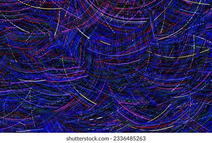 Dark Multicolor vector backdrop with curved lines. Colorful geometric sample with gradient lines.  Elegant pattern for a brand book.