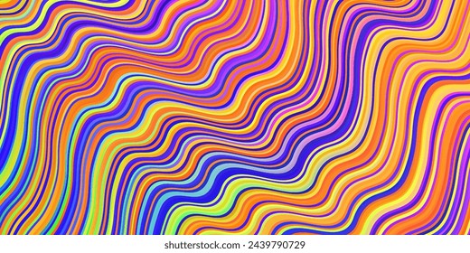 Fondo vectorial multicolor oscuro con líneas curvas. Una muestra con líneas y formas coloridas. Una plantilla completamente nueva para su diseño.
