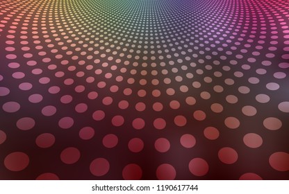 Dark Multicolor vector backdrop with dots. Blurred bubbles on abstract background with colorful gradient. Beautiful design for your business advert.