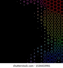 Dark Multicolor vector backdrop with dots. Glitter abstract illustration with colorful drops. Design for your commercials.