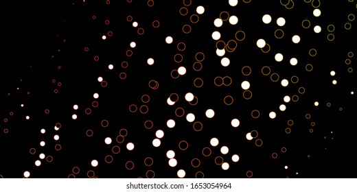 Dark Multicolor vector backdrop with dots. Glitter abstract illustration with colorful drops. Pattern for booklets, leaflets.
