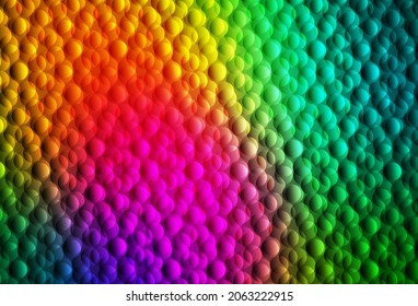 Dark Multicolor vector backdrop with dots. Illustration with set of shining colorful abstract circles. New template for your brand book.