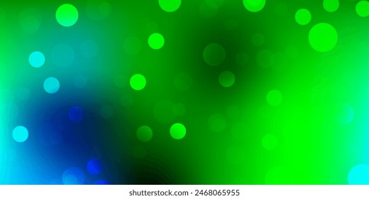 Dark multicolor vector backdrop with dots. Modern abstract illustration with colorful circle shapes. Design for posters, banners.