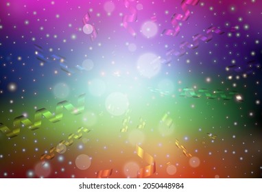 Fondo vector multicolor oscuro en estilo de vacaciones. Ilustración colorida con símbolos y señales de Navidad. Patrón de folletos, folletos educativos.